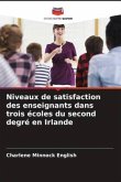 Niveaux de satisfaction des enseignants dans trois écoles du second degré en Irlande