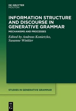 Cover Information Structure and Discourse in Generative Grammar