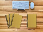 A 5 Notizbuch - Set, 3+1 gratis, Luxury 80 Seiten GOLD GMUND SHIMMER, kariert 5x5mm