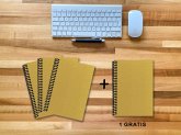 A 5 Notizbuch - Set, 3+1 gratis, Luxury 80 Seiten GOLD GMUND SHIMMER, kariert 5x5mm