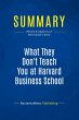 Summary: What They Don't Teach You at... - Bild 1