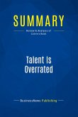 Summary: Talent Is Overrated