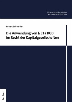 Die Anwendung von § 31a BGB im Recht der Kapitalgesellschaften (eBook, PDF) - Schneider, Robert