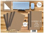 A 6 Notizbuch - Set, 4+2 gratis, Luxury 80 Seiten MUSKAT Designerecycling, punktiert 20x20mm