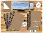 A 6 Notizbuch - Set, 4+2 gratis, Luxury 80 Seiten MUSKAT Designerecycling, punktiert 10x10mm