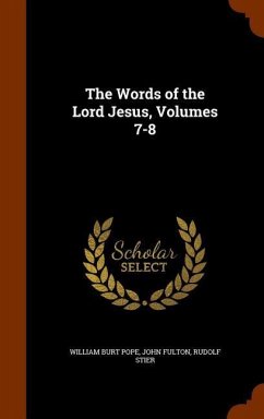 The Words of the Lord Jesus, Volumes 7-8 - Pope, William Burt; Fulton, John; Stier, Rudolf