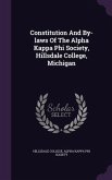 Constitution And By-laws Of The Alpha Kappa Phi Society, Hillsdale College, Michigan