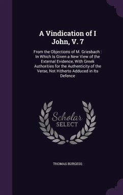 A Vindication of I John, V. 7 - Burgess, Thomas