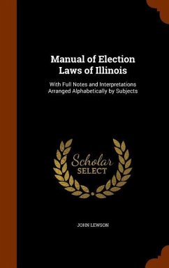 Cover Manual of Election Laws of Illinois