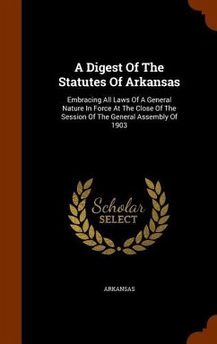 Cover A Digest Of The Statutes Of Arkansas