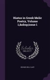 Hiatus in Greek Melic Poetry, Volume 1, issue 1