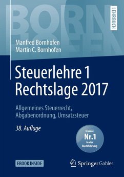 Steuerlehre 1 Rechtslage 2017 (eBook, PDF) - Bornhofen, Manfred; Bornhofen, Martin C.