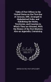 Table of Post Offices in the United States on the First day of January, 1851, Arranged in Alphabetical Order, and Exhibiting the States, Territories, and Counties in Which They are Situated, With the Names of the Post Masters; Also an Appendix, Containing