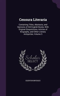 Censura Literaria - Brydges, Egerton