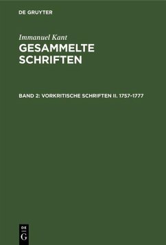 Cover Vorkritische Schriften II. 1757-1777 (eBook, PDF)