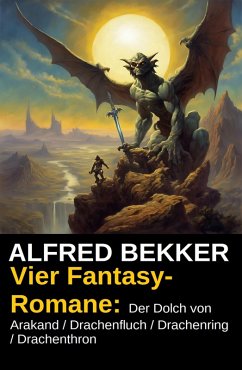 Cover Vier Fantasy-Romane: Der Dolch von Arakand / Drachenfluch / Drachenring / Drachenthron (eBook, ePUB)