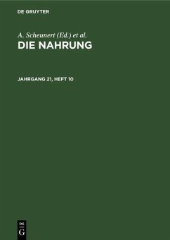 Cover Die Nahrung. Jahrgang 21, Heft 10 (eBook, PDF)