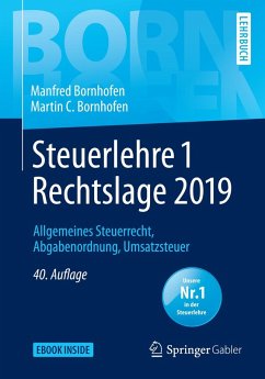 Steuerlehre 1 Rechtslage 2019 (eBook, PDF) - Bornhofen, Manfred; Bornhofen, Martin C.