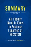 Summary: All I Really Need to Know in Business I Learned at Microsoft