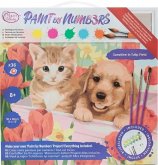 Craft Buddy PBN-3030-020 - Paint by Numbers, Sunshine in Tulip Field, 30x30cm, Malen-nach-Zahlen Kids