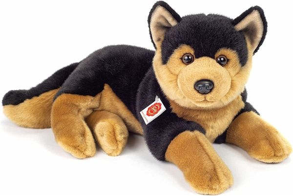 Teddy Hermann 91964 - Schäferhund liegend, 45 cm, Hund, Plüschtier