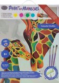 Craft Buddy PBN-3030-025 - Paint by Numbers, Colourful Giraffes, 30x40cm, Malen nach Zahlen