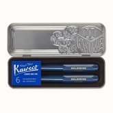 Moleskine X Kaweco Stifte-Set, Füller mitt. Feder & Kugelschreiber 1,0mm, Blau