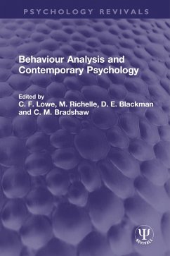 Cover Behaviour Analysis and Contemporary Psychology (eBook, ePUB)