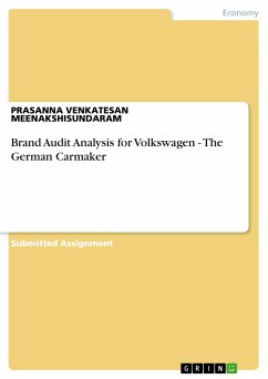 Brand Audit Analysis for Volkswagen - The German Carmaker (eBook, PDF) - MEENAKSHISUNDARAM, PRASANNA VENKATESAN