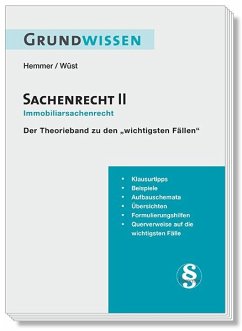 Grundwissen Sachenrecht II - Immobiliarsachenrecht - Hemmer, Karl-Edmund;Wüst, Achim;d'Alquen, Clemens