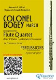 Percussions (optional) part of "Colonel Bogey" for Flute Quartet (fixed-layout eBook, ePUB)