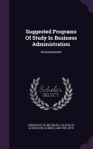 Suggested Programs Of Study In Business Administration
