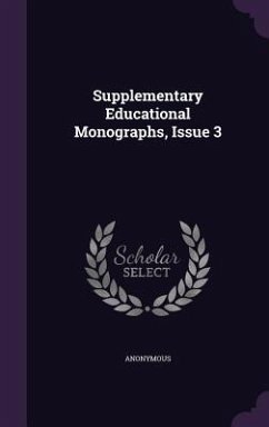 Cover Supplementary Educational Monographs, Issue 3