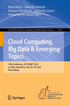 Cloud Computing, Big Data & Emerging Topics (eBook, PDF)