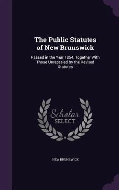 The Public Statutes of New Brunswick: Passed in the Year 1854, Together With Those Unrepealed by the Revised Statutes - Brunswick, New