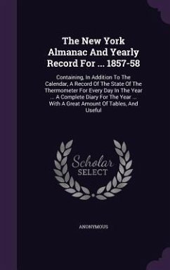 Cover The New York Almanac And Yearly Record For ... 1857-58