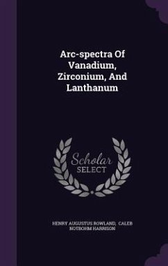 Cover Arc-spectra Of Vanadium, Zirconium, And Lanthanum