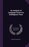 An Analysis of Language Factors in Intelligence Tests