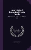 Analysis And Formation Of Latin Words