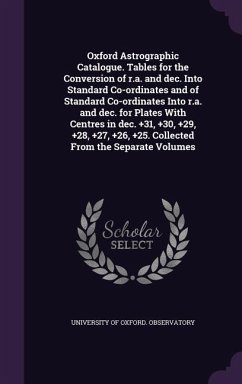 Oxford Astrographic Catalogue. Tables for the Conversion of r.a. and dec. Into Standard Co-ordinates and of Standard Co-ordinates Into r.a. and dec. f