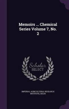 Cover Memoirs ... Chemical Series Volume 7, No. 2