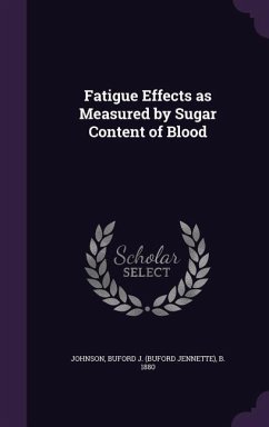 Fatigue Effects as Measured by Sugar Content of Blood - Johnson, Buford J. B. 1880