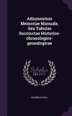 Adiumentum Memoriae Manuale, Seu Tabulae Succinctae Historico-chronologico-genealogicae