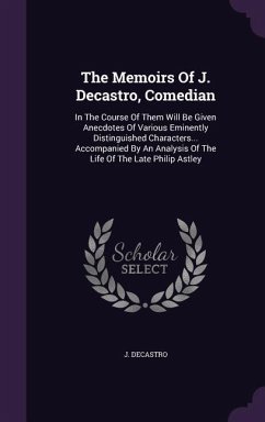 Cover The Memoirs Of J. Decastro, Comedian