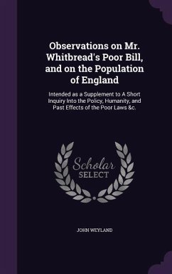 Cover Observations on Mr. Whitbread's Poor Bill, and on the Population of England