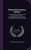 Recent Real Property Statutes