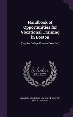 Cover Handbook of Opportunities for Vocational Training in Boston