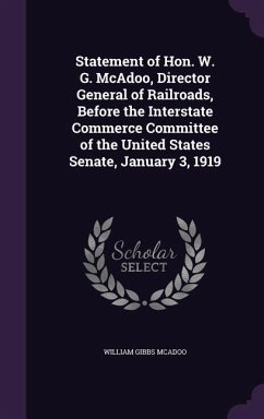 Statement of Hon. W. G. McAdoo, Director General of Railroads, Before the Interstate Commerce Committee of the United States Senate, January 3, 1919 - McAdoo, William Gibbs