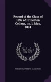 Record of the Class of 1892 of Princeton College, no. 1, May, 1894