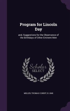 Program for Lincoln Day